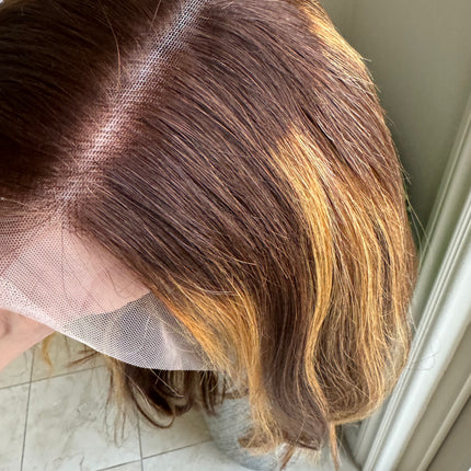 tillstyle ombre brown 100% human hair lace front wig