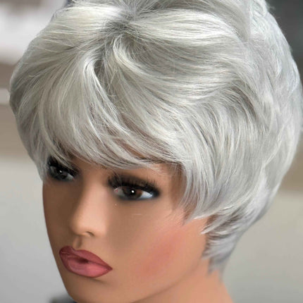 Tillstyle light silver layered wig /short pixy  wig