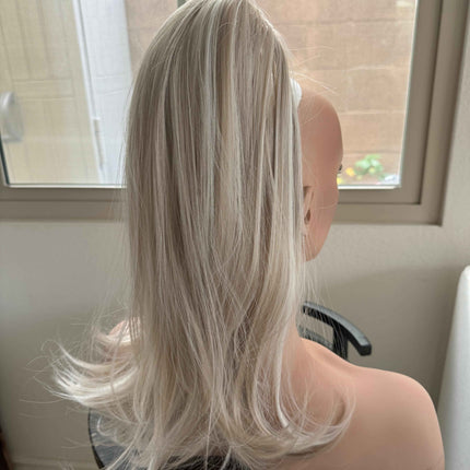 Tillstyle white blonde highlighted ponytail