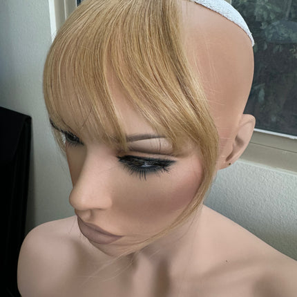 Tillstyle clip in human hair wispy bangs ombre blonde