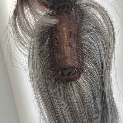 Tillstyle synthetic hair hair topper with bangs  clip in hair piece for thinning crown