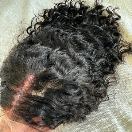 Black Human hair deep wave short curly bob wig for women pre-plucked baby hair