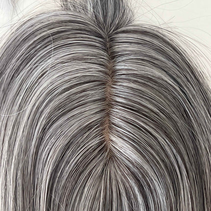 Tillstyle synthetic hair hair topper with bangs  clip in hair piece for thinning crown