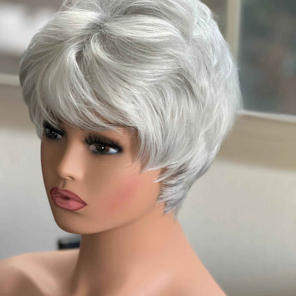 Tillstyle light silver layered wig /short pixy  wig