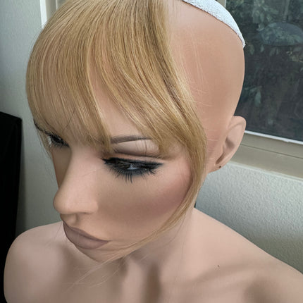 Tillstyle clip in human hair wispy bangs ombre blonde
