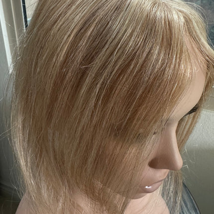 Till style remy human Hair Toppers for women blonde ash brown highlights