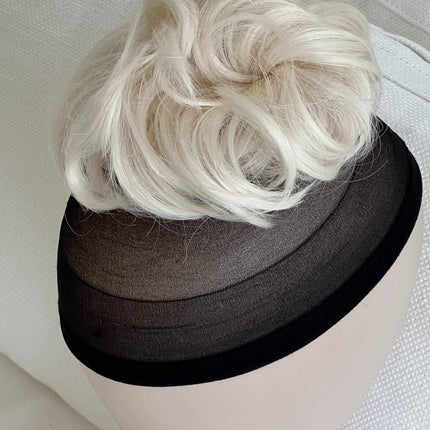 Tillstyle elastic messy bun hair piece curly hair bun pieces bleach blonde