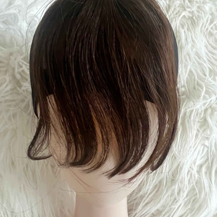 Tillstyle clip in human hair bangs hair piece dark Brown trendy hair styles age defying hair style