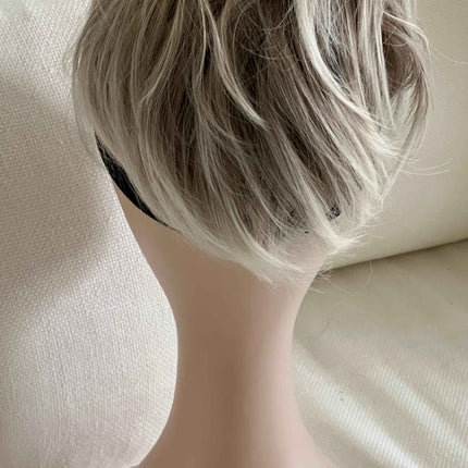 Tillstyle Hair scrunchie elastic bun tousled updo chignon light grey blonde white