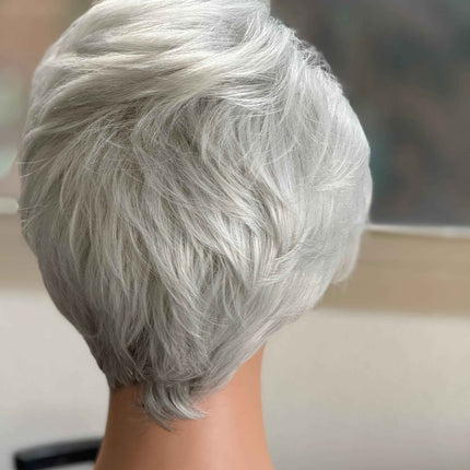 Tillstyle light silver layered wig /short pixy  wig