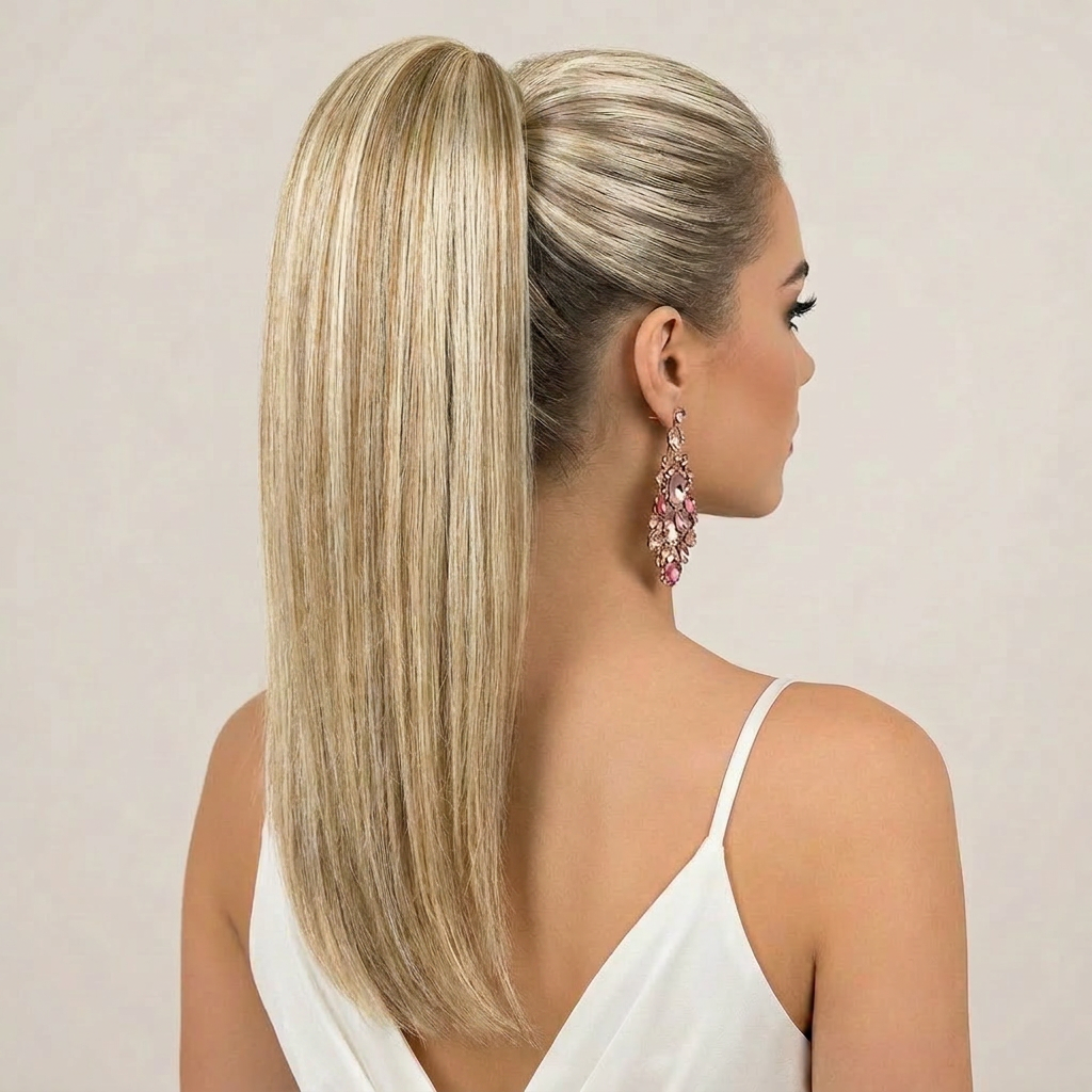Claw Clip straight Ponytail Extension 16inch