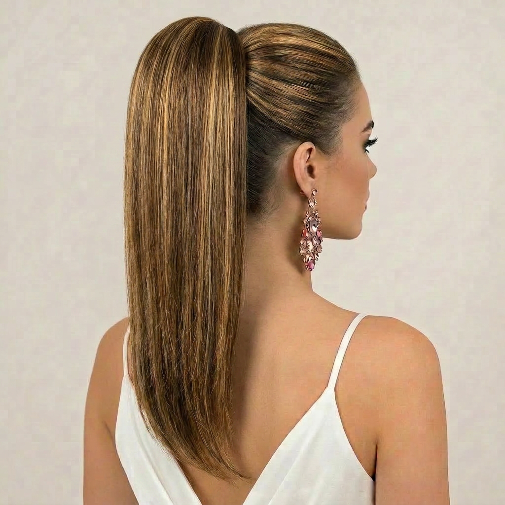 Claw Clip straight Ponytail Extension 16inch