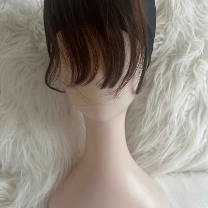 Tillstyle clip in human hair bangs hair piece dark Brown trendy hair styles age defying hair style
