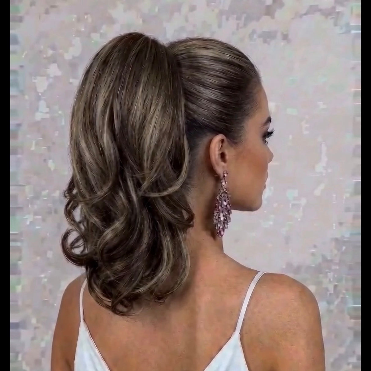 Claw Clip Ponytail Extension curly 14 inch