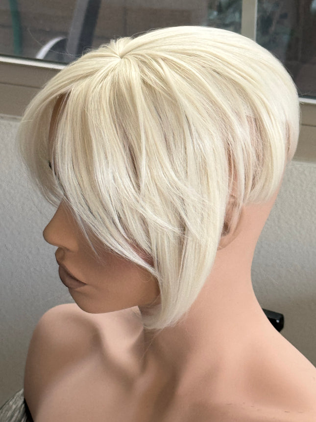 Tillstyle platinum blonde hair piece white blonde clip in hair toppers