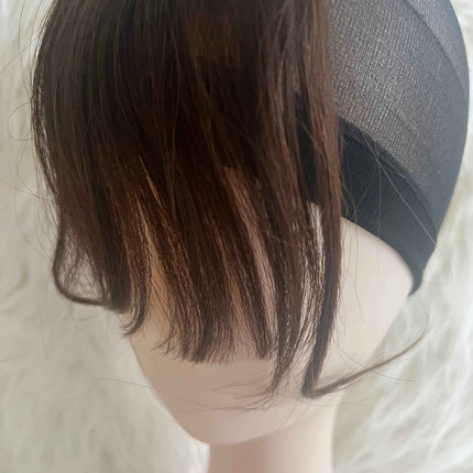 Tillstyle clip in human hair bangs hair piece dark Brown trendy hair styles age defying hair style