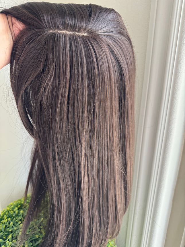 Tillstyle  black dark brown Toppers For Women with butterfly Bangs