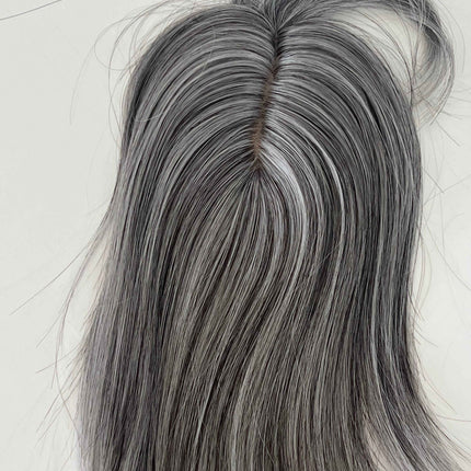 Tillstyle synthetic hair hair topper with bangs  clip in hair piece for thinning crown