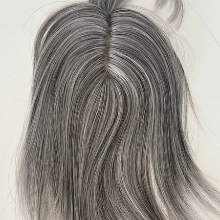 Tillstyle synthetic hair hair topper with bangs  clip in hair piece for thinning crown