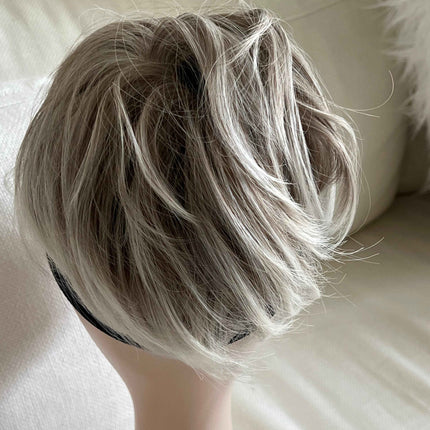 Tillstyle Hair scrunchie elastic bun tousled updo chignon light grey blonde white