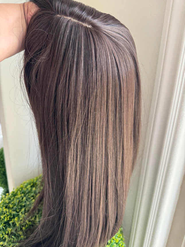 Tillstyle  black dark brown Toppers For Women with butterfly Bangs