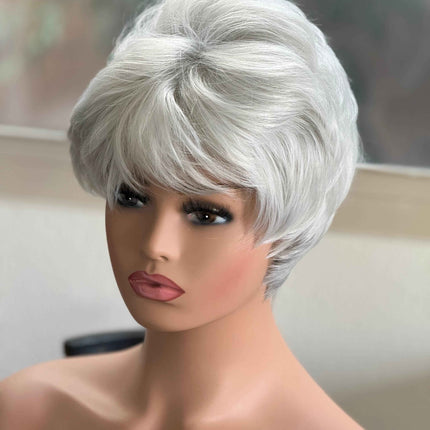 Tillstyle light silver layered wig /short pixy  wig