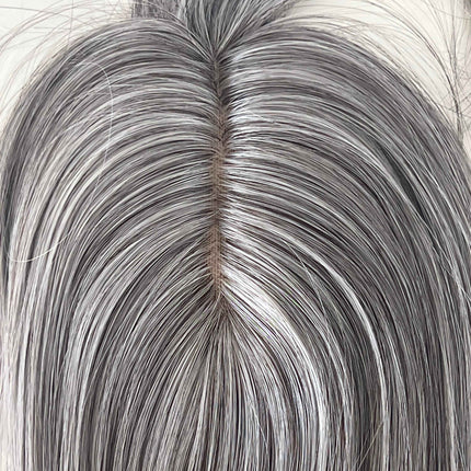 Tillstyle synthetic hair hair topper with bangs  clip in hair piece for thinning crown