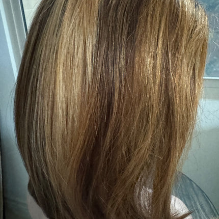 Bob wig 100% human hair lace front bob wigs for women  ombre brown