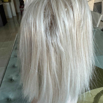 Tillstyle light platinum blonde white blonde clip in ponytail extension straight hair clip in pony tail