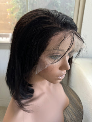 Bob lace front wigs  100% human hair bob wigs glue-less preplucked baby hair