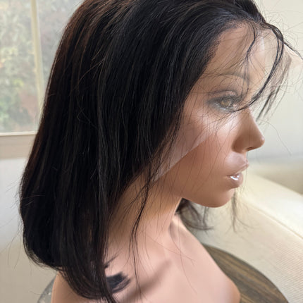 Bob lace front wigs  100% human hair bob wigs glue-less preplucked baby hair