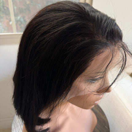 Bob lace front wigs  100% human hair bob wigs glue-less preplucked baby hair