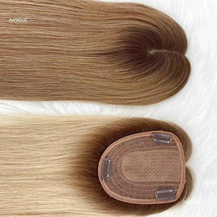 Two Tone Remy Human Hair Topper for Women clop in hair pieces for women ombre and brown