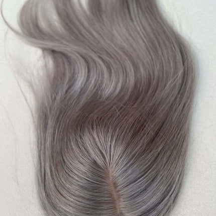 Tillstyle Toppers for Thinning Crown Mix Grey Salt and Pepper Clip On Human Hair Topper