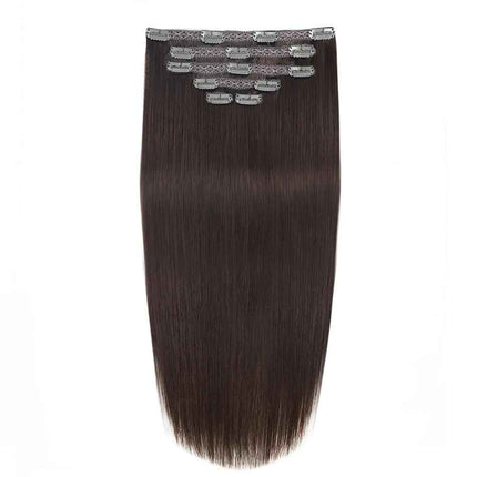 Tillstyle Clip in Human Hair Extensions 120g Natural Hair Clip in Extensions Highlighted Blonde