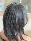 Till style grey salt and pepper  hair toppers for women / layered /bangs