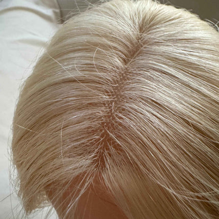 Tillstyle 100% Human Hair Toppers for women platinum blonde