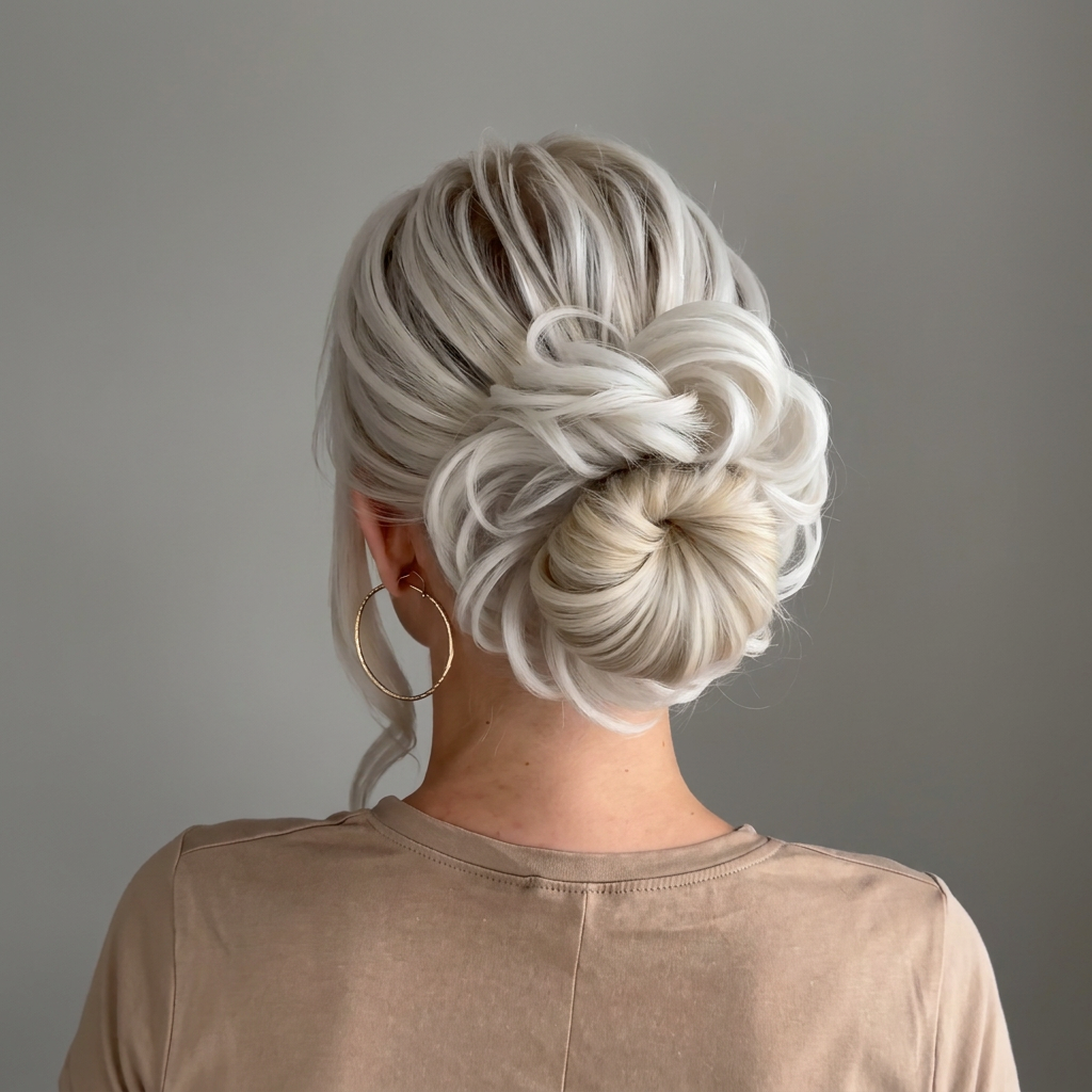 Large Messy Hair Bun Curly Synthetic hair