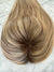 Tillstyle blonde human hair topper with ash brown roots