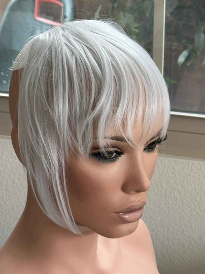 Tillstyle light grey  large clip in bangs thick bangs /thinning crown