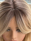 Tillstyle  blonde with ash brown roots hair toppers /butterfly bangs