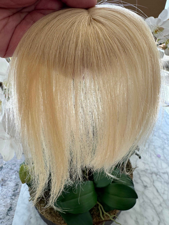 Tillstyle clip in human hair french bangs blonde