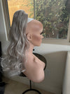 Tillstyle blonde grey loose body wave clip in ponytail