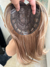 Tillstyle brown topper with bangs/highlighted brown