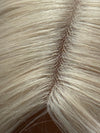 Till style bleach blonde human Hair Topper clip in hair piece Women