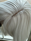 White straight wig with bangs