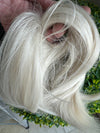 Tillstyle creamy white straight hair bun