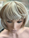 Tillstyle white blonde ombre brown mix clip in large bangs for thinning crown