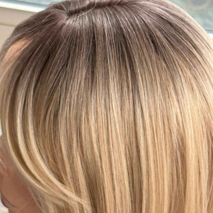 Tillstyle  blonde with brown roots hair toppers /butterfly bangs