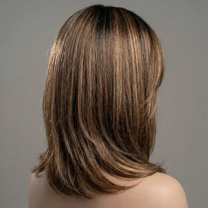 #color -brown-with-bleach-blonde-highlights